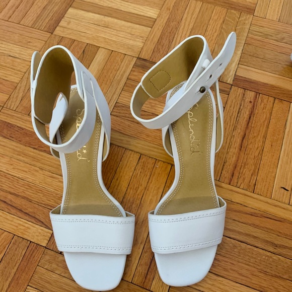Splendid NWOT white leather strap heels, size 7 - Picture 4 of 5